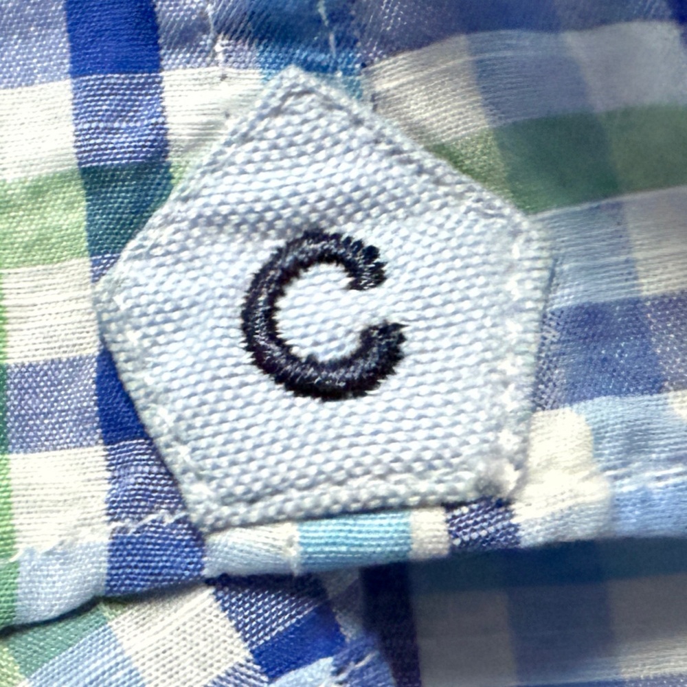Daniel Cremieux Short Sleeve 38 Classic Button Down | Blue Plaid | Men’s- Medium - Picture 9 of 11